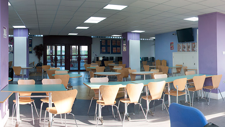 The Canteen sitting area where students can enjoy their meal